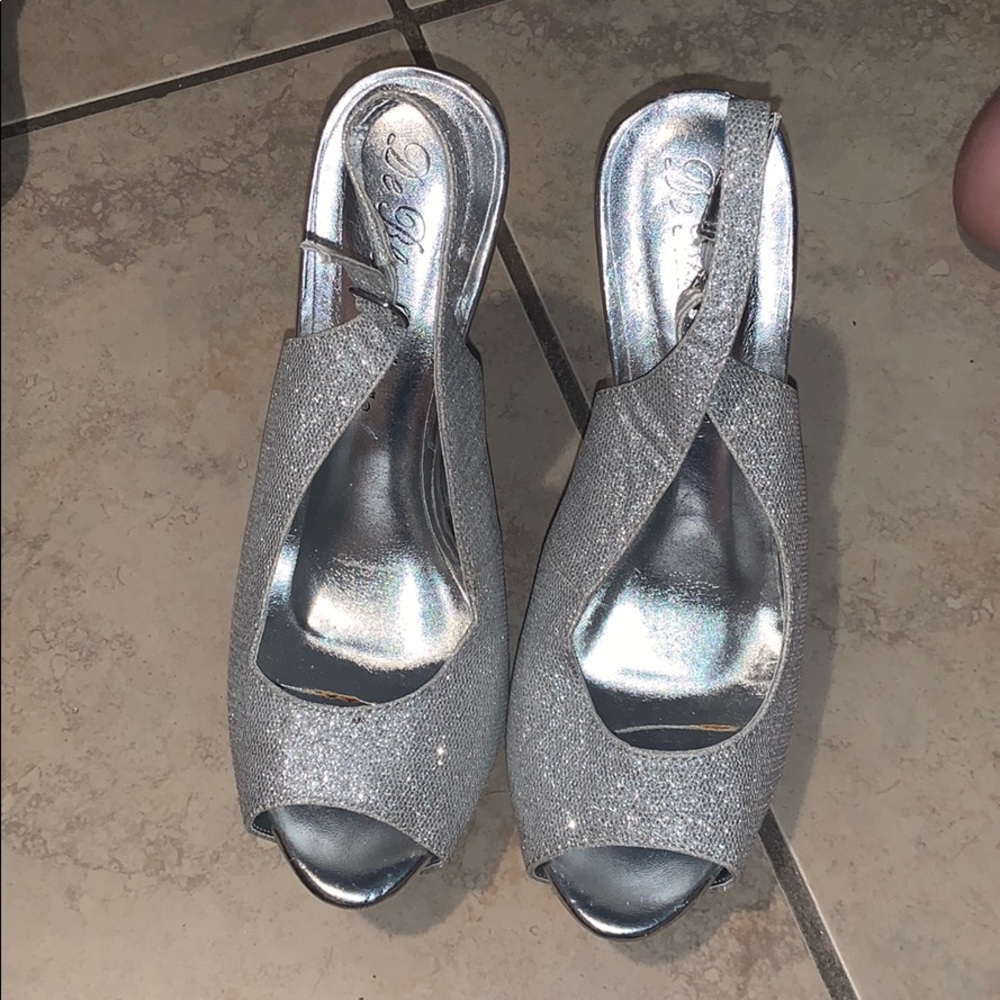 Sexy silver sparkly heels